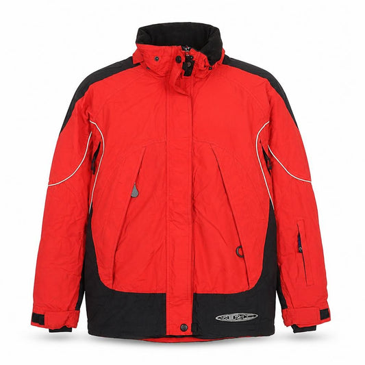 Front view of Serac Men's Red Skiing Jacket L Waterproof Windproof Winter Coat