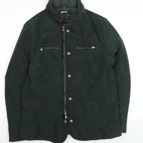 DKNY Men's Green Medium Thermo Regulated Motorcycle Jacket