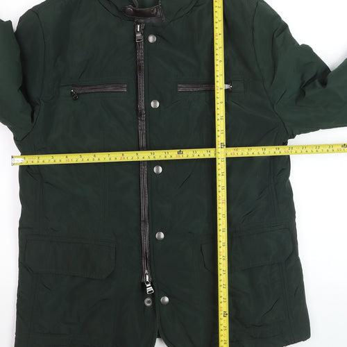 DKNY Men's Green Medium Thermo Regulated Motorcycle Jacket