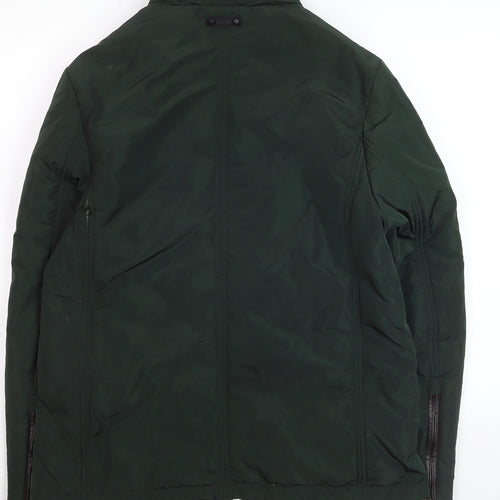 DKNY Men's Green Medium Thermo Regulated Motorcycle Jacket