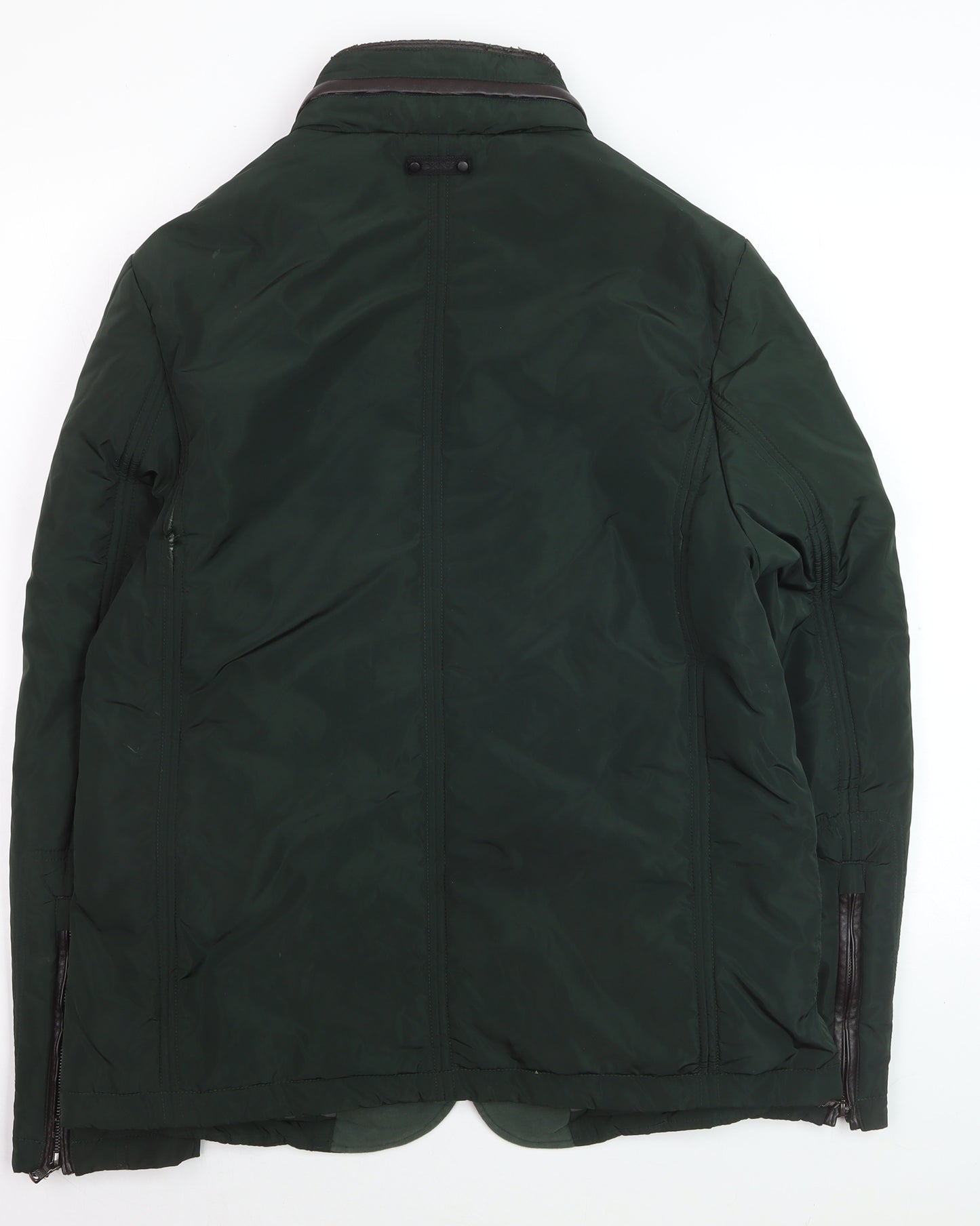DKNY Men's Green Medium Thermo Regulated Motorcycle Jacket