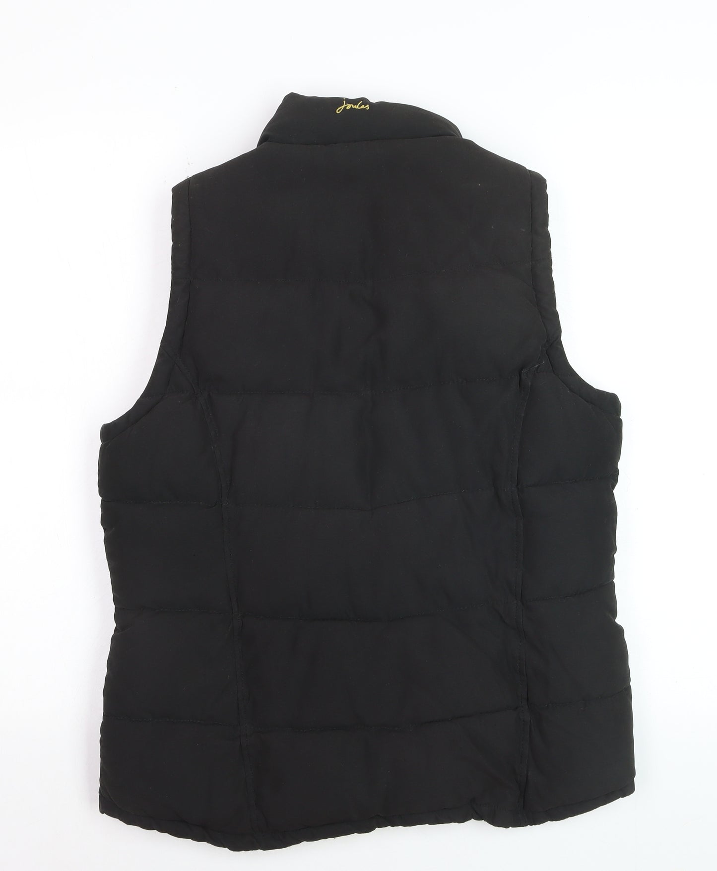 Joules Womens Black Padded Waistcoat Size 12 Sleeveless Puffer Gilet