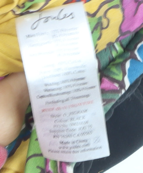 Joules Womens Black Padded Waistcoat Size 12 Sleeveless Puffer Gilet