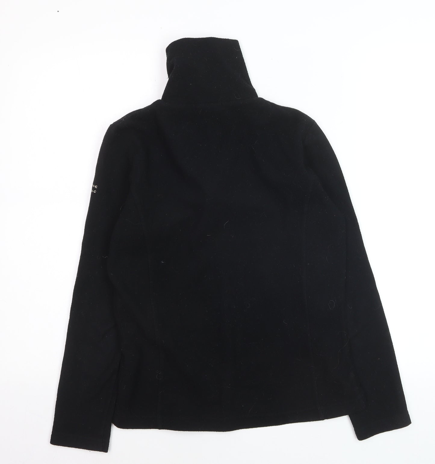 Poivre Blanc Women's Black Fleece Half Zip Pullover Sweatshirt M