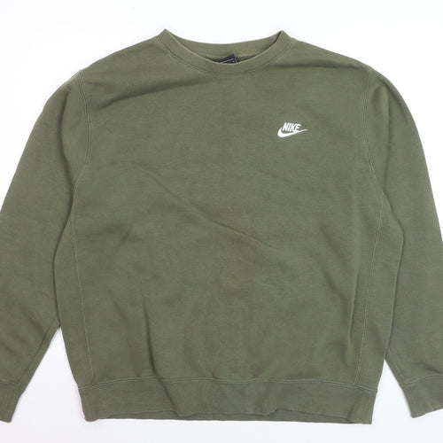 Nike Men's Green Pullover Crew Neck Sweatshirt Size L