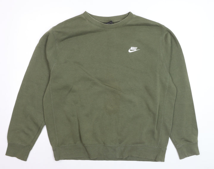 Nike Men's Green Pullover Crew Neck Sweatshirt Size L