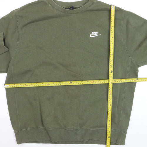 Nike Men's Green Pullover Crew Neck Sweatshirt Size L