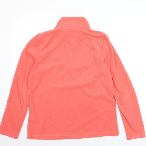 Regatta Great Outdoors Coral Pink 1/4 Zip Fleece Sweatshirt UK 12