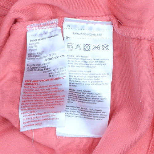 Regatta Great Outdoors Coral Pink 1/4 Zip Fleece Sweatshirt UK 12