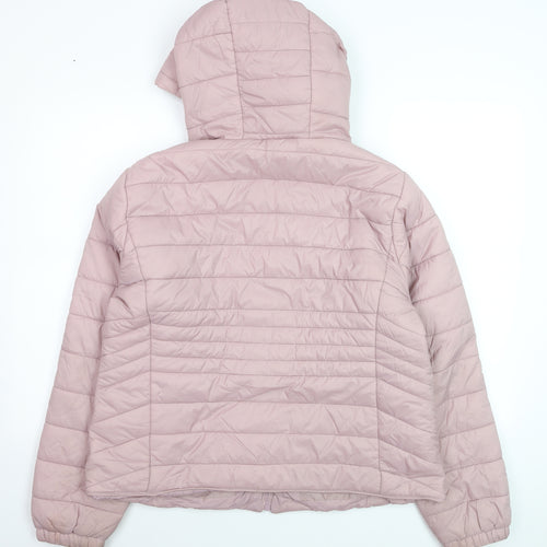 New Look Women's Pink Hooded Puffer Jacket Size 16