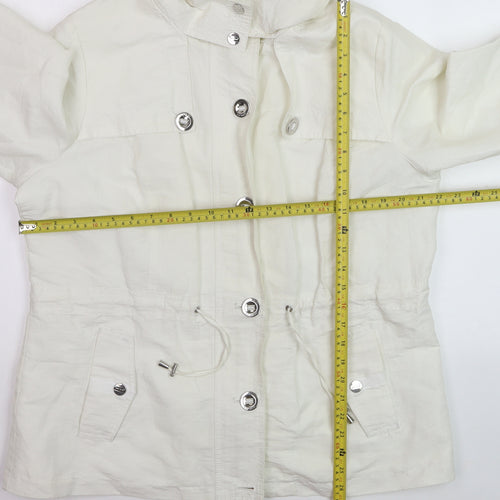 Marks and Spencer Per Una Stormwear Ivory Hooded Jacket Women's Size 16