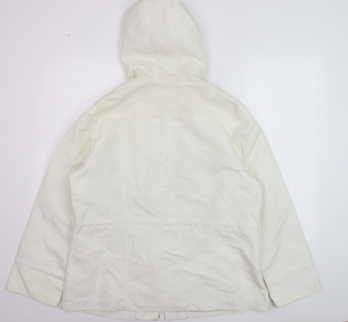 Marks and Spencer Per Una Stormwear Ivory Hooded Jacket Women's Size 16