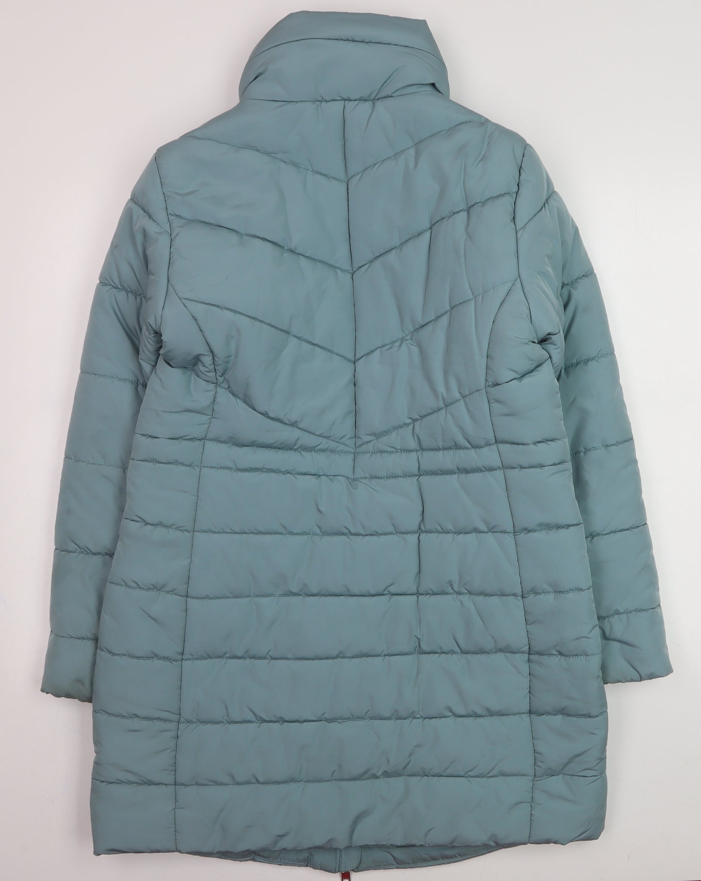 Marks and Spencer Women Blue Long Puffer Coat Size 12