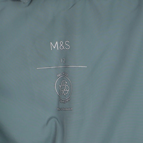 Marks and Spencer Women Blue Long Puffer Coat Size 12