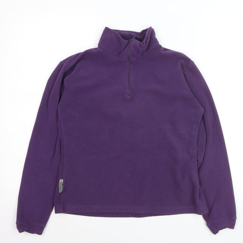 Outdoor Essentials Women's Purple Fleece 1/2 Zip Pullover Size 10