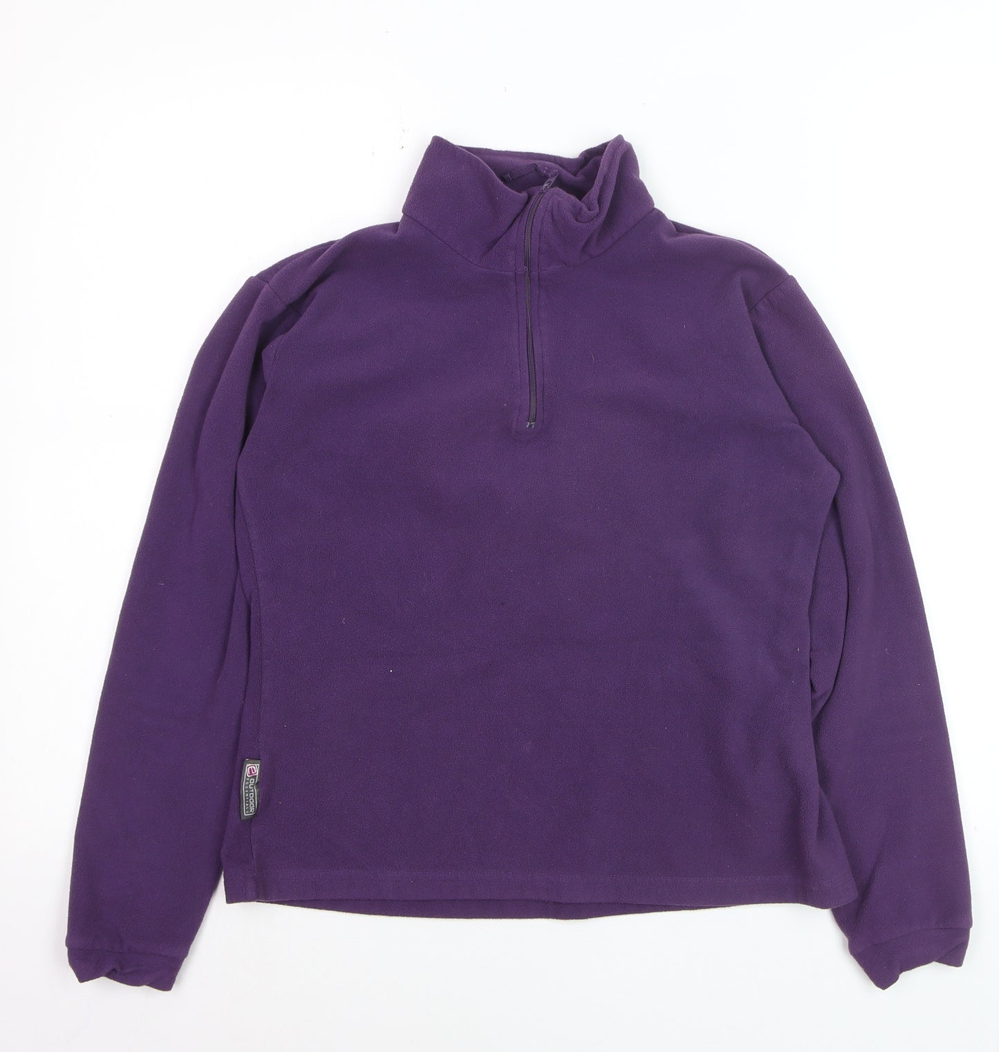 Outdoor Essentials Women's Purple Fleece 1/2 Zip Pullover Size 10