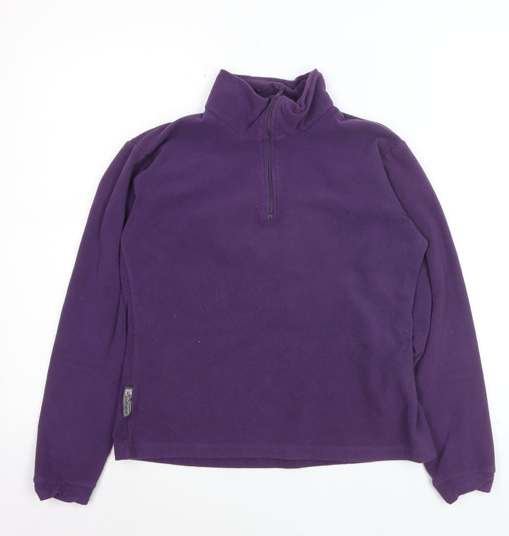 Outdoor Essentials Women's Purple Fleece 1/2 Zip Pullover Size 10