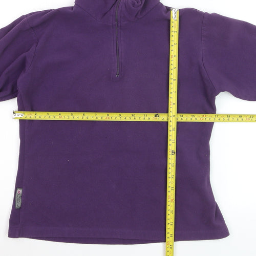 Outdoor Essentials Women's Purple Fleece 1/2 Zip Pullover Size 10