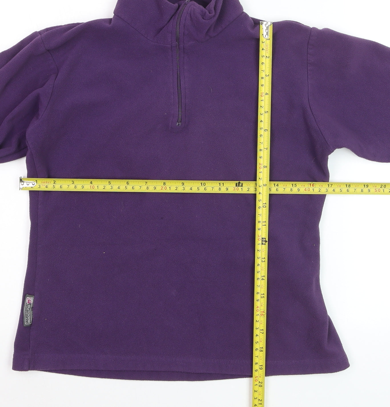 Outdoor Essentials Women's Purple Fleece 1/2 Zip Pullover Size 10