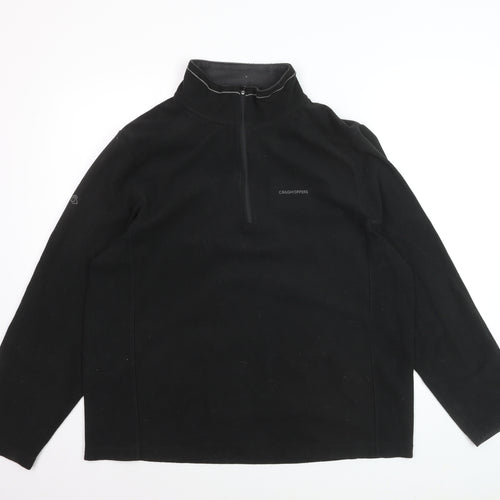Craghoppers Men's Black XL Fleece 1/4 Zip Pullover Sweatshirt