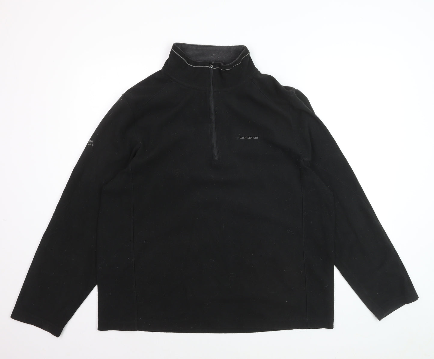 Craghoppers Men's Black XL Fleece 1/4 Zip Pullover Sweatshirt
