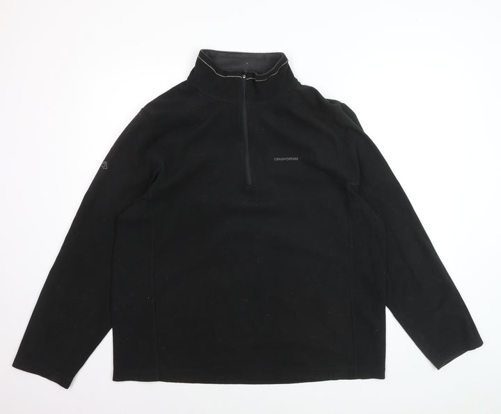 Craghoppers Men's Black XL Fleece 1/4 Zip Pullover Sweatshirt