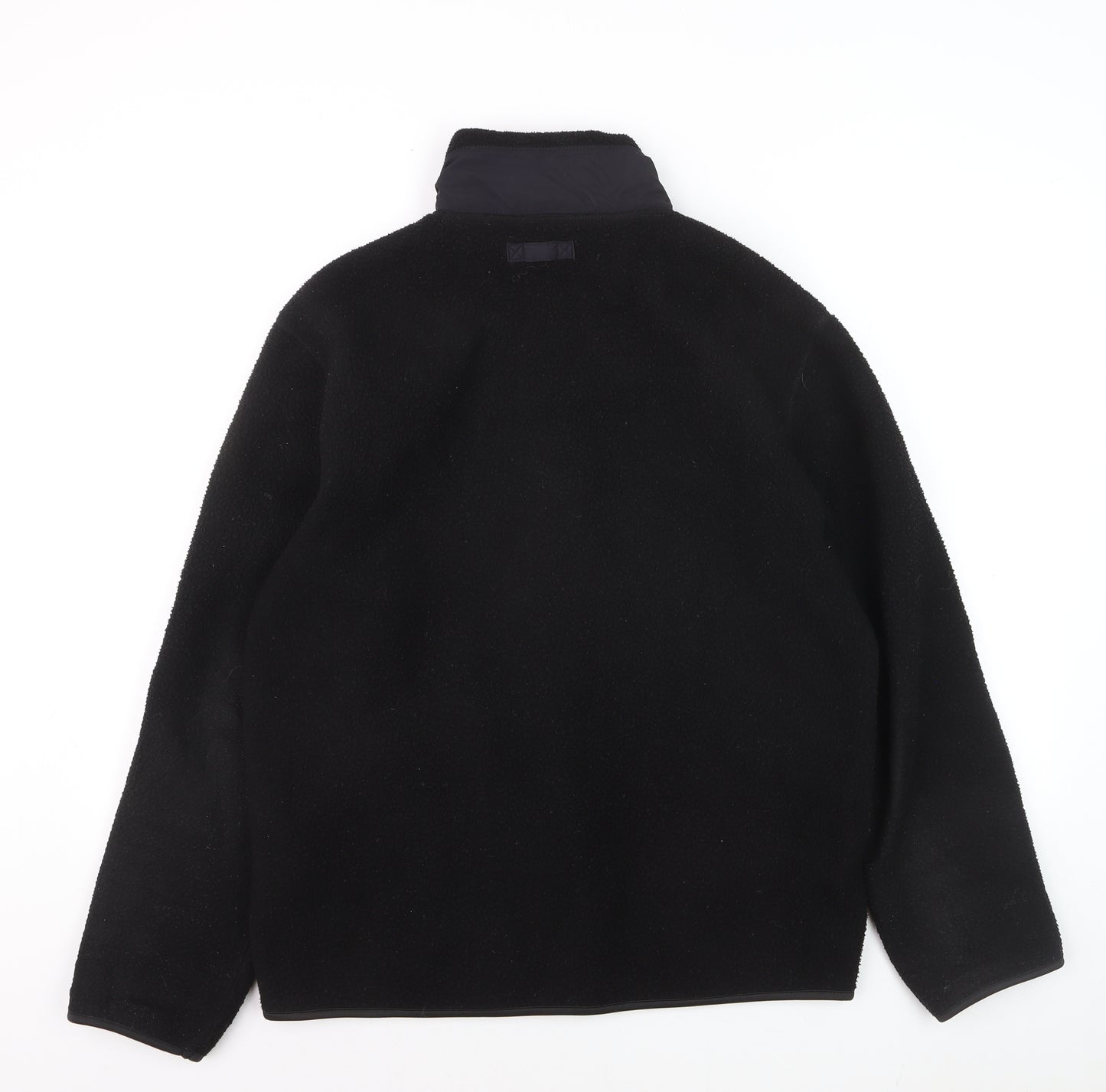 H&M Womens Black Full Zip Fleece Sweatshirt Regular Fit Size 12