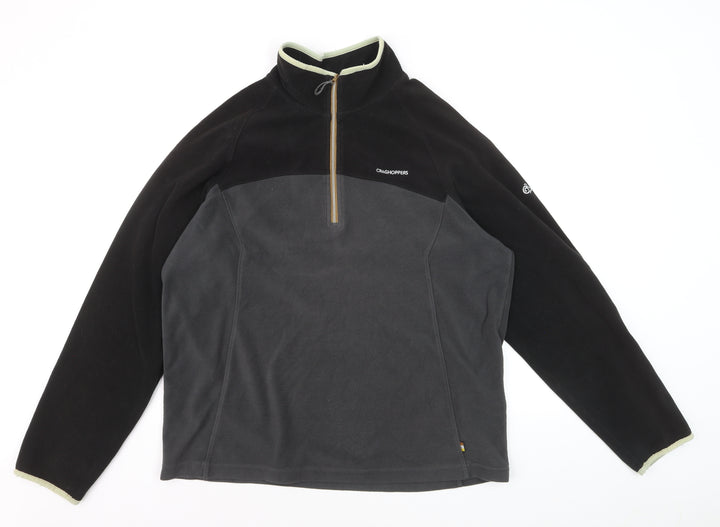 Craghoppers Men’s Black XL Fleece 1/4 Zip Pullover Sweatshirt