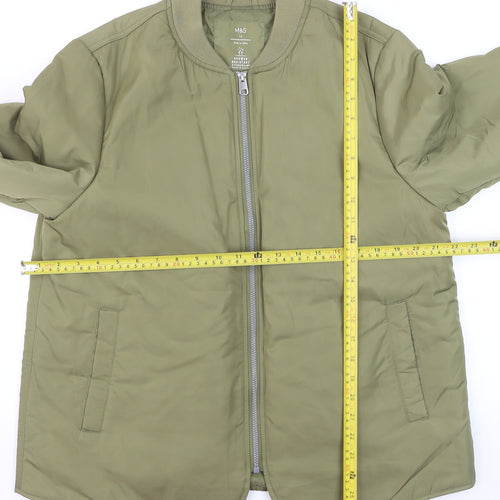 Marks and Spencer Women’s Green Shower Resistant Bomber Jacket Size 14