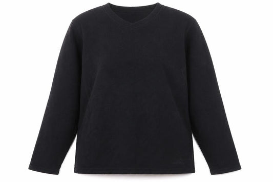 Front view of Peter Storm women’s black fleece pullover sweatshirt, size L