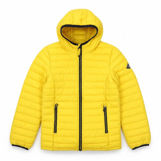 Joules Boys Yellow Hooded Puffer Jacket 11-12 Years Lightweight Outerwear