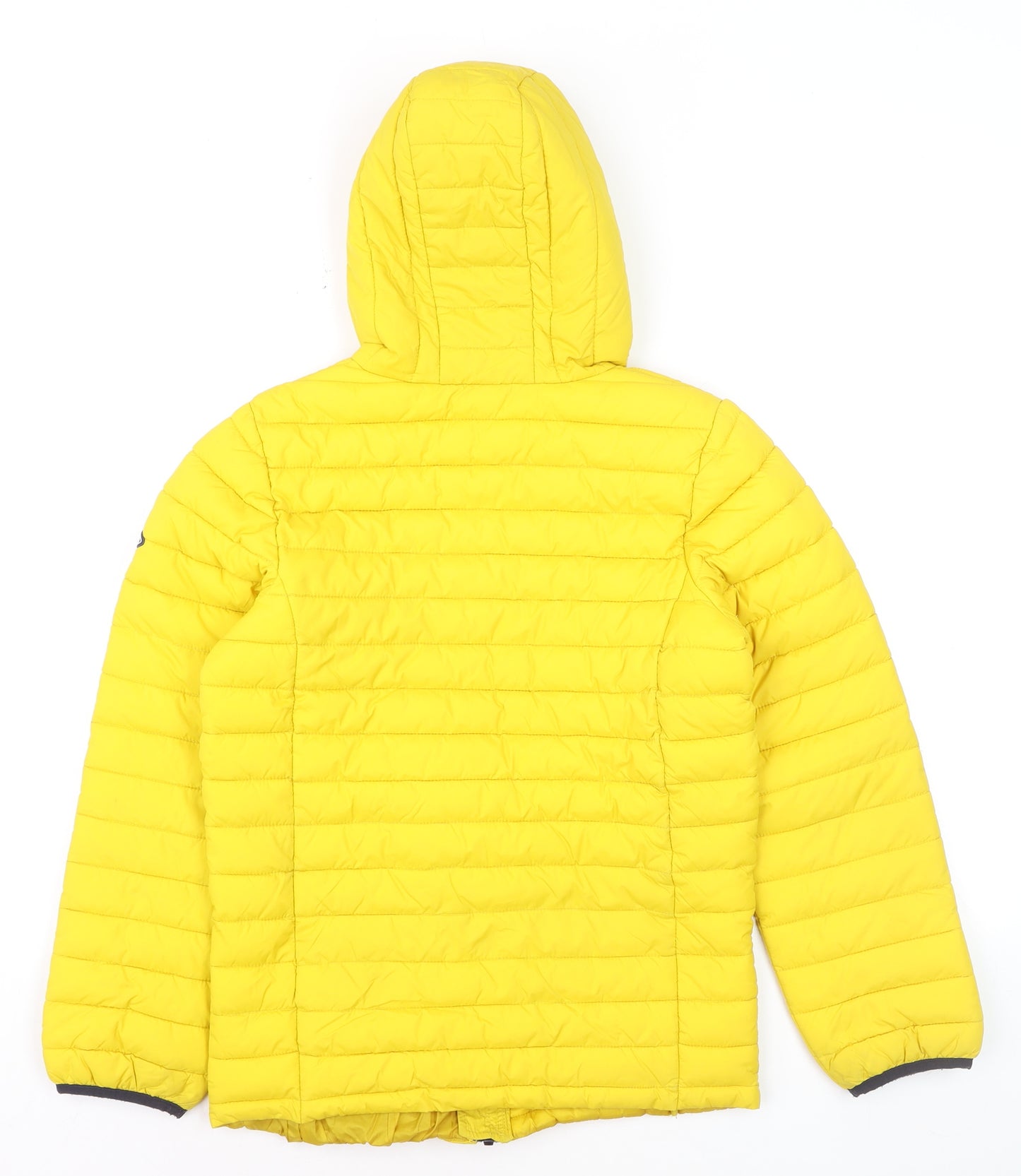 Joules Boys Yellow Hooded Puffer Jacket 11-12 Years Lightweight Outerwear