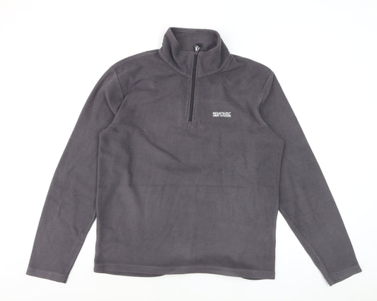 Regatta Men's Grey Fleece 1/2 Zip Pullover Sweatshirt M
