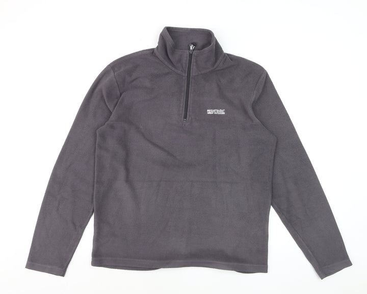 Regatta Men's Grey Fleece 1/2 Zip Pullover Sweatshirt M