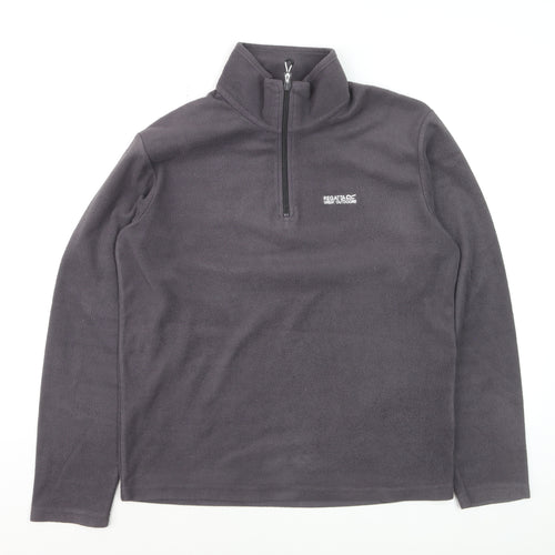 Regatta Men’s Grey Fleece 1/4 Zip Pullover Sweatshirt M Outdoor