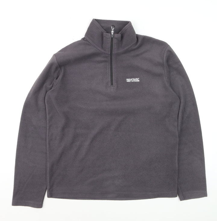 Regatta Men’s Grey Fleece 1/4 Zip Pullover Sweatshirt M Outdoor