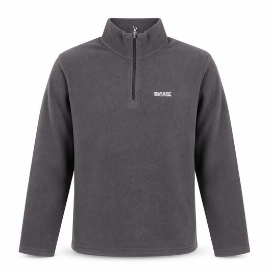 Front view of Regatta Men’s Grey Fleece 1/4 Zip Pullover Sweatshirt M Outdoor