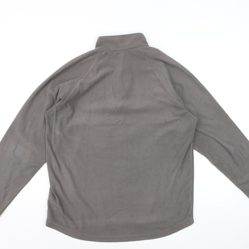 Quechua Men's Grey Fleece 1/2 Zip Pullover Sweatshirt Size M