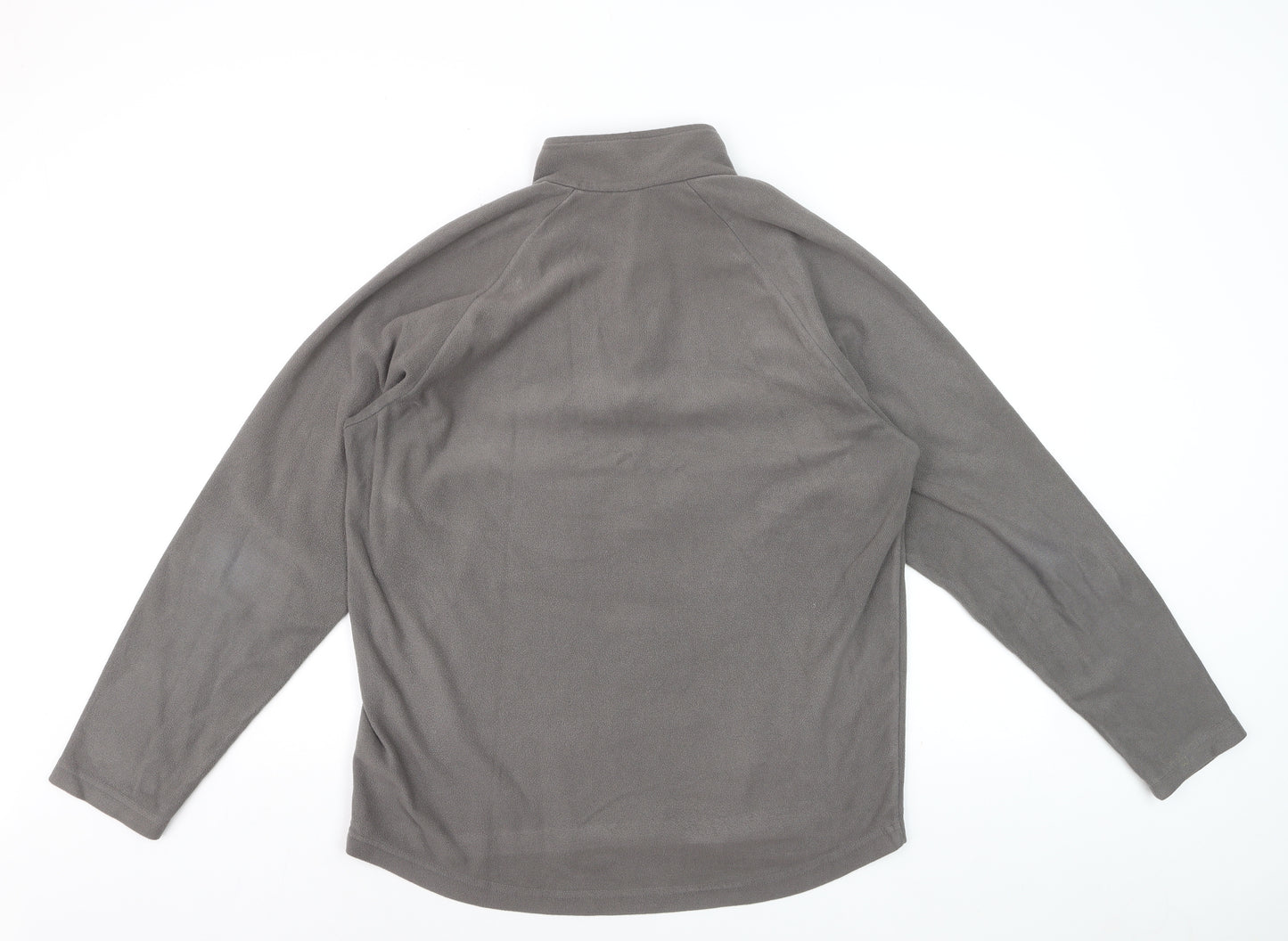 Quechua Men's Grey Fleece 1/2 Zip Pullover Sweatshirt Size M