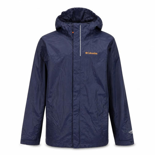 Columbia Boys Blue Hooded Waterproof Rain Coat Jacket L (14-15 Years)
