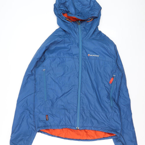Montane Men's Blue Hooded Lightweight Puffer Jacket Size S