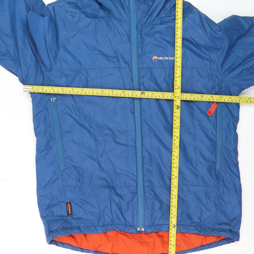Montane Men's Blue Hooded Lightweight Puffer Jacket Size S