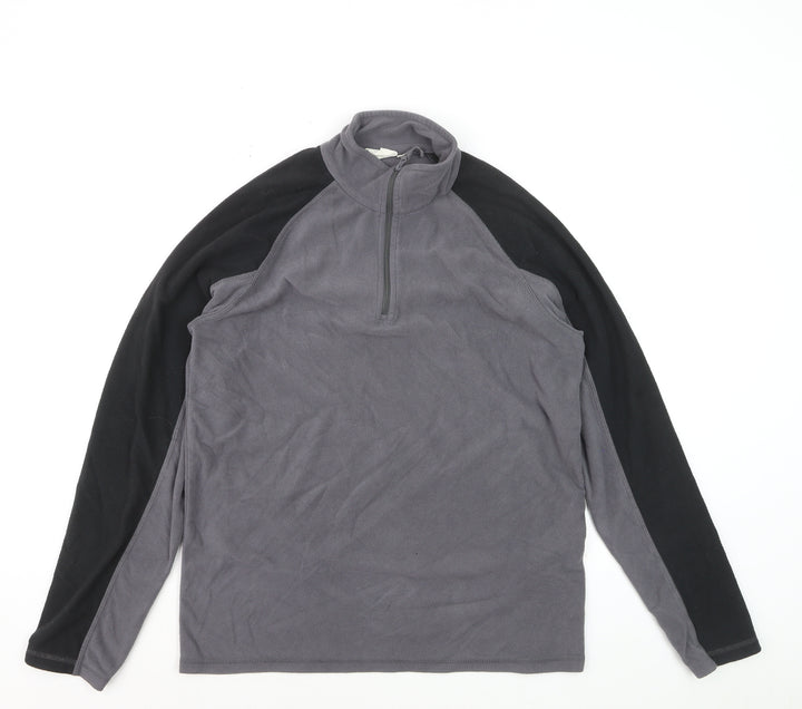 Mountain Warehouse Mens Grey Fleece 1/4 Zip Pullover Sweatshirt M