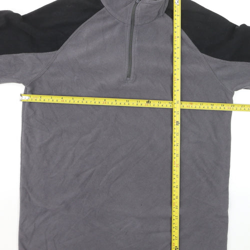 Mountain Warehouse Mens Grey Fleece 1/4 Zip Pullover Sweatshirt M
