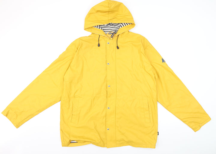 Hublot Women's Yellow Hooded Waterproof Rain Coat Jacket M