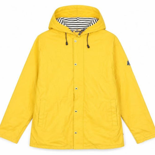 Hublot Women's Yellow Hooded Waterproof Rain Coat Jacket M