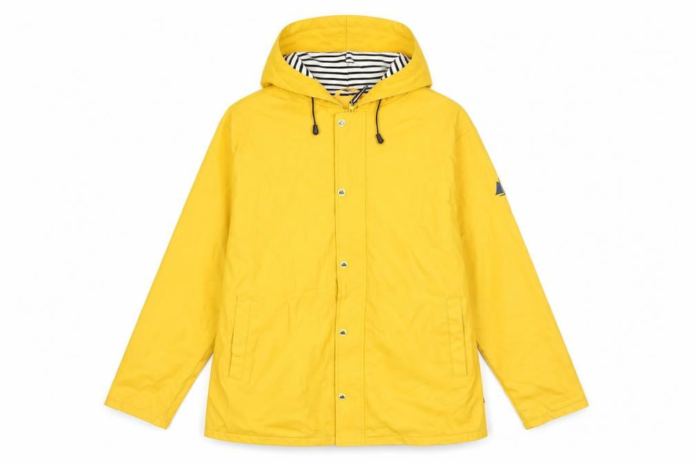 Hublot Women's Yellow Hooded Waterproof Rain Coat Jacket M