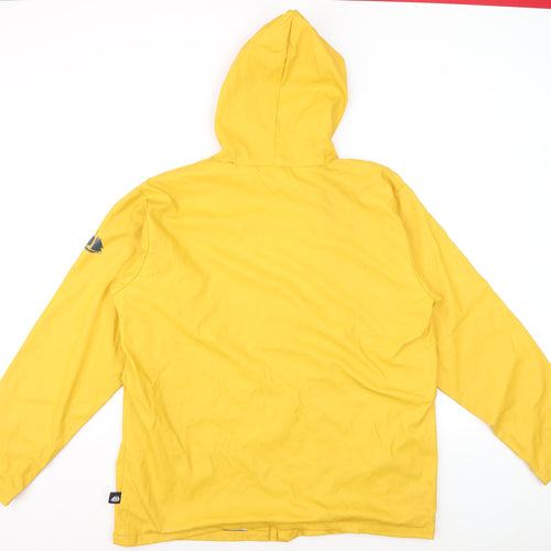 Hublot Women's Yellow Hooded Waterproof Rain Coat Jacket M