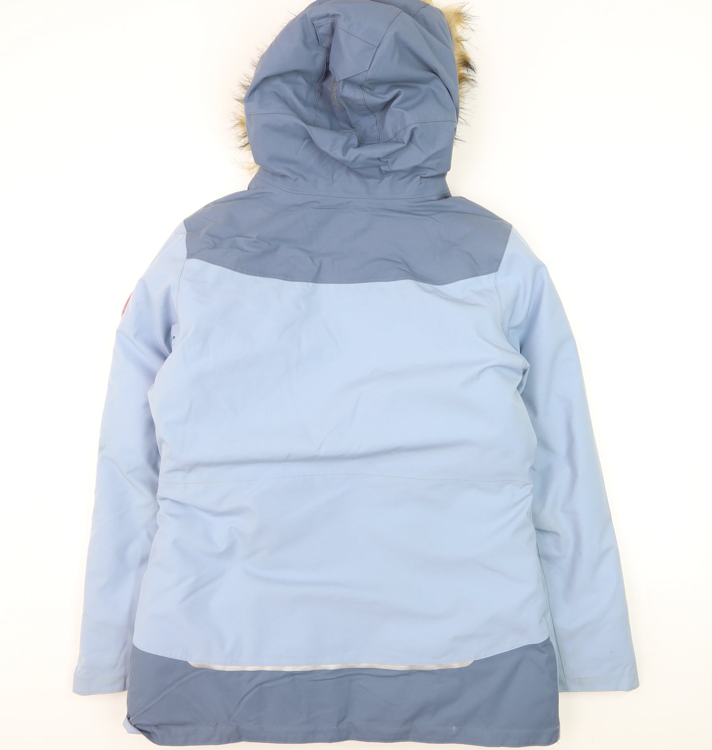 Quechua Teens Blue Waterproof Hooded Parka Jacket Size 14