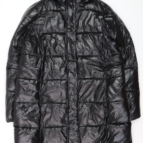 Juicy Couture Women’s Black XL Long Hooded Puffer Coat